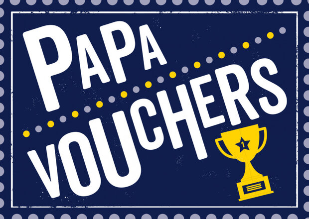 Papa vouchers 104 x 110 papier blauw
