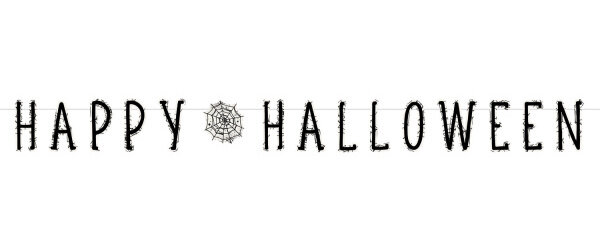 slinger Happy Halloween 180 x 15 cm papier zwart&nbsp;