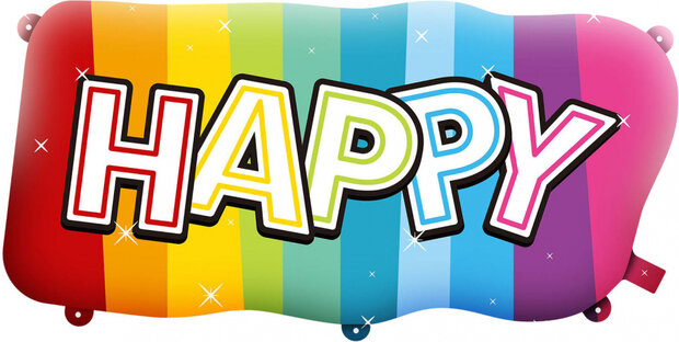 folieballonnen Happy Birthday 125 cm 2 stuks