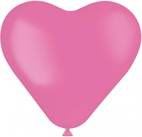 ballonnen hart 25 cm latex roze 8 stuks