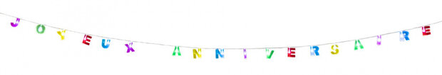 lichtsnoer Joyeux Anniversaire led 200 cm PVC