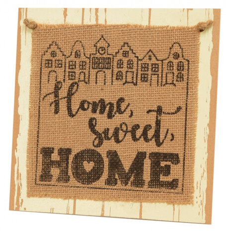 bordje home sweet home 20 cm hout naturel