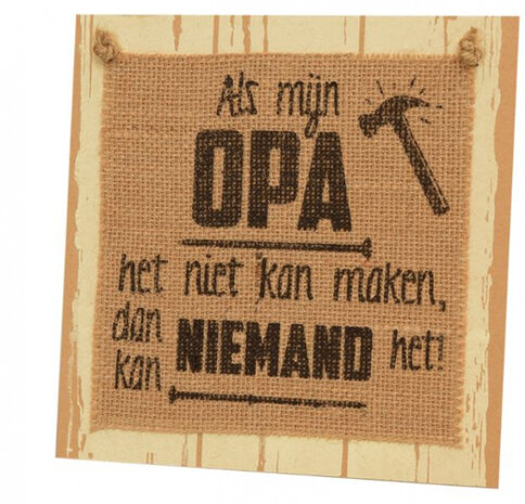 bordje opa 20 cm hout naturel