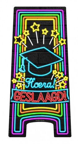 attentiebord Geslaagd 58 x 28 cm karton