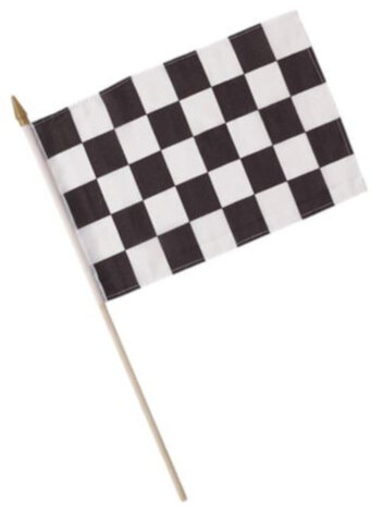 caketopper Finish karton 20 x 30 cm zwart/wit