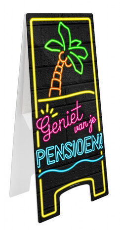 attentiebord Geniet van je Pensioen! 58 cm karton