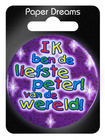 button klein - de liefste peter 5,5 cm paars