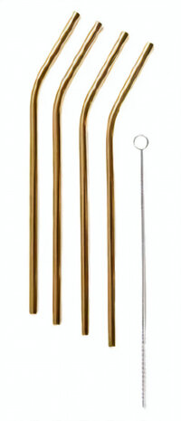 rietjes 20 cm staal zilver 5-delig