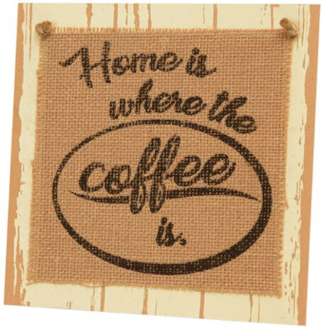 bordje Coffee 20 cm hout naturel