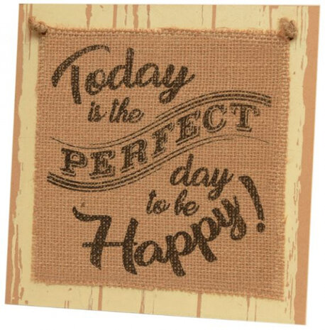 bordje The perfect day 20 cm hout naturel