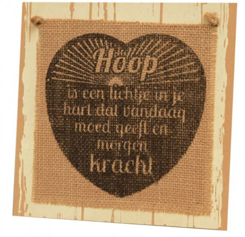 bordje Hoop 20 cm hout naturel