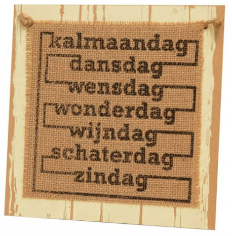bordje Kalmaandag 20 cm hout naturel