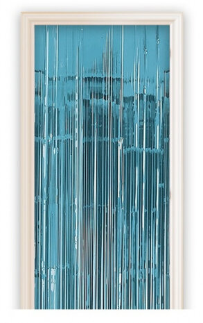 deurgordijn 100 x 250 cm folie blauw