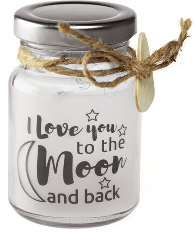 decoratielicht Little Star moon 5 x 8,5 cm glas