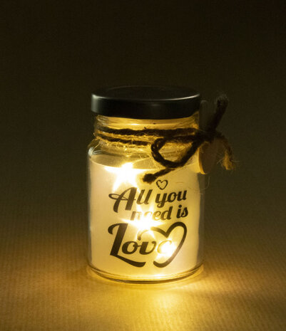 decoratielicht Little Star you need 5 x 8,5 cm glas