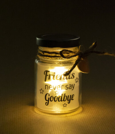 decoratielicht Little Star friends 5 x 8,5 cm glas