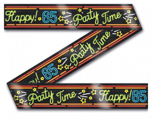 party tape Happy 65 neon 12 meter