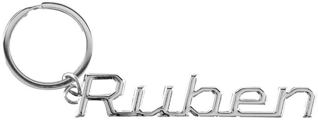 sleutelhanger Ruben 11,5 x 7,5 cm aluminium