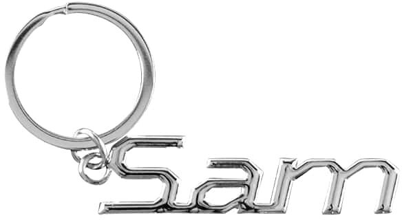 sleutelhanger Sam 11,5 x 7,5 cm aluminium
