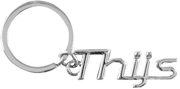 sleutelhanger Thijs 11,5 x 7,5 cm aluminium