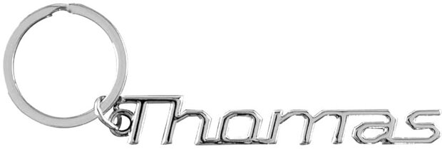 sleutelhanger Thomas 11,5 x 7,5 cm aluminium