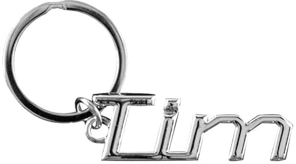 sleutelhanger Tim 11,5 x 7,5 cm aluminium