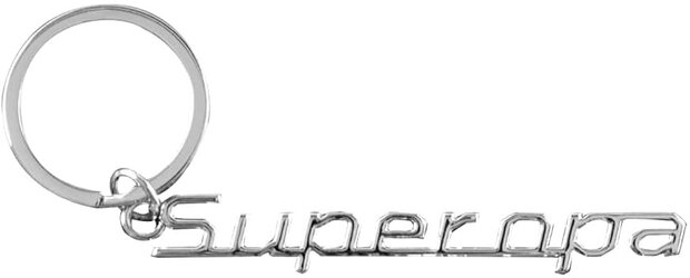 sleutelhanger Super opa 11,5 x 7,5 cm aluminium