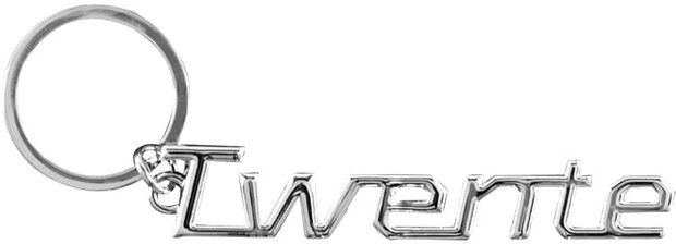 sleutelhanger Twente 11,5 x 7,5 cm aluminium
