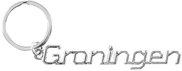 sleutelhanger Groningen 11,5 x 7,5 cm aluminium