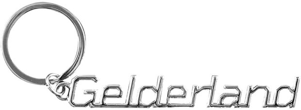 sleutelhanger Gelderland 11,5 x 7,5 cm aluminium