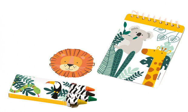 feestpakket wilde dieren papier 24 stuks