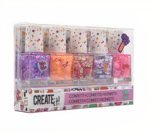 nagellakset confetti 8 ml 5-delig