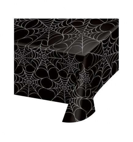 tafelkleed spinnenweb 1,37 x 2,74 m zwart