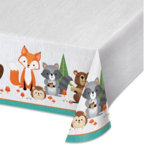 tafelkleed Wild One junior 137 x 259 cm wit