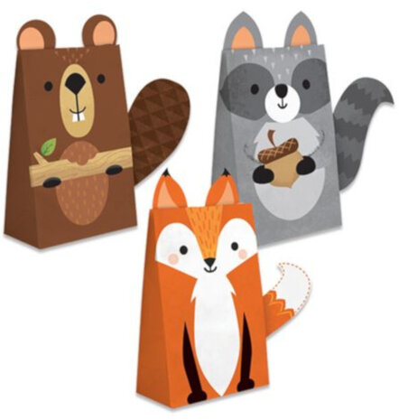uitdeelzakjes Wild One junior 20 cm papier 8 stuks