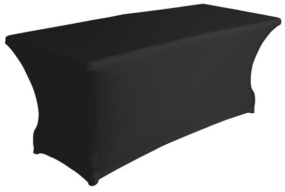 tafelhoes rechthoekig 180 x 75 x 74 cm polyester zwart