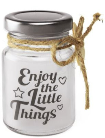 decoratielicht enjoy things 5 x 8,5 cm glas wit