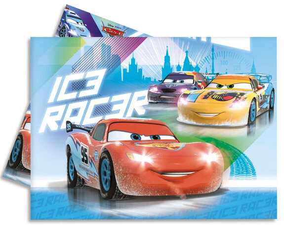 tafelkleed Cars Ice junior 120 x 180 cm blauw