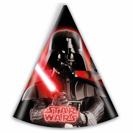 feesthoedjes Star Wars &amp; Heroes junior karton zwart