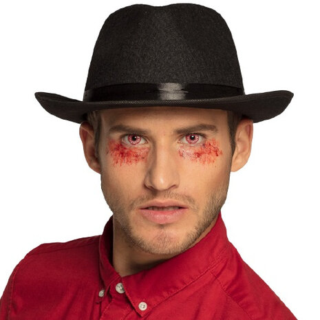 weeklenzen Blood burst siliconen wit/rood 2 stuks