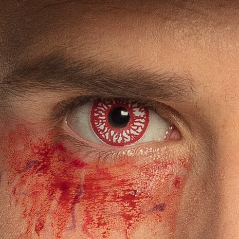 weeklenzen Blood burst siliconen wit/rood 2 stuks