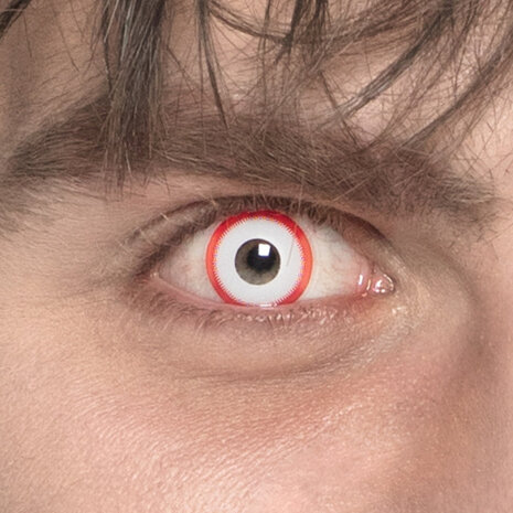 weeklenzen Psycho siliconen wit/rood 2 stuks