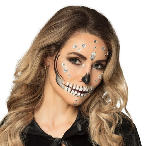 make-up set diamantschedel nude
