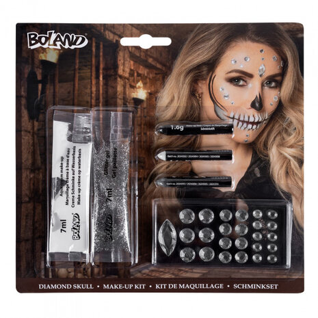make-up set diamantschedel nude
