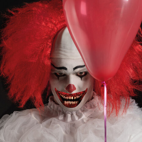schminkset verschrikkelijke clown wit/rood