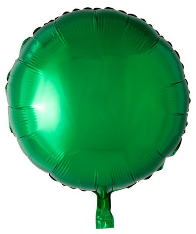 folieballon rond 45 cm groen