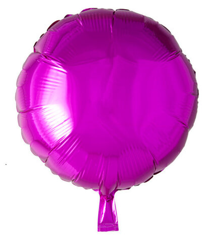 folieballon rond 45 cm fuchsia