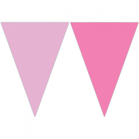 vlaggenlijn 3 meter roze/lichtroze