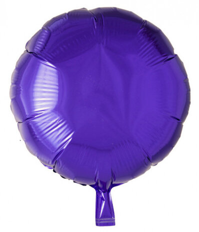 folieballon rond 45 cm paars