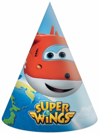 feesthoedjes Super Wings junior karton one-size 6 stuks
